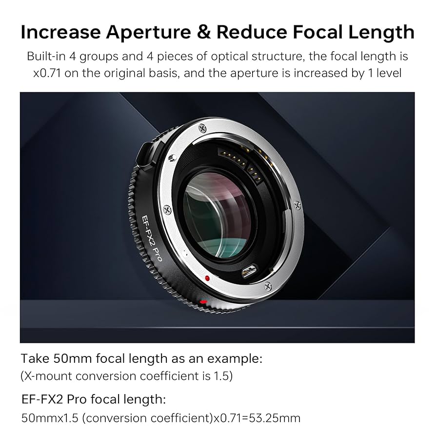 Amazon.com : VILTROX EF-FX2 Pro Auto Focus Lens Adapter 0.71
